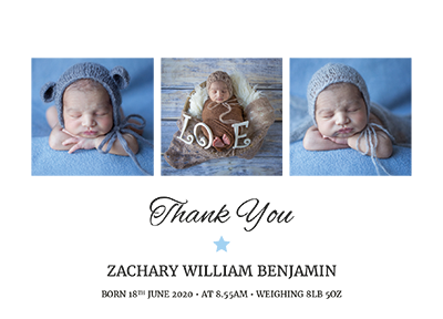 Editable baby boy thank you note 