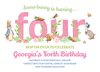 Girl Peter Rabbit 4th Birthday Invites Personalised