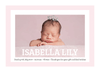 FOLDED New Baby Girl Photo Thank You Cards- Newborn Announcement Notes
