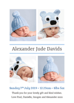 FLAT Custom Baby Boy Thank You Cards with Your Own Image | Personal Moments | Order Now