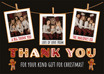 FLAT Photo Christmas Thank You Cards, Children's Personalised Christmas Thank You Cards