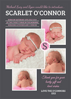 FLAT Initial Baby Girl Thank You Cards