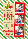 FLAT Photo Holiday Thank You Cards, Custom Festive Christmas Thank You Cards