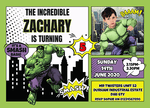 Personalised Hulk Photo Invites