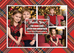 FOLDED Christmas Thank You Cards, Photo Xmas Thank You Card