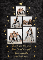 FOLDED Family Photo Christmas Thank You Cards, Personalised Christmas Gift Thank You Cards