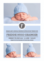 FOLDED Create Unique Baby Boy Thank You Cards with Your Own Photos | Personal Moments