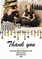 FOLDED Thank You For Our Christmas Gifts Card Pack, Custom Family Thank You Cards