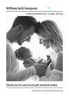 Baby Boy classy black and white thank you card 