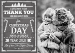 FLAT Christmas Photo Thank You Cards, Merry Christmas Thank You Cards Personalised