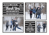 FOLDED Photo Collage Christmas Thank You Cards, Dog Photo Christmas Thank You Cards