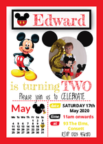 Mickey Mouse Photo Personalised Invites 