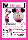 Minnie Mouse Photo Invites