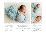 personalised snuggle baby boy thank you note FOLDED