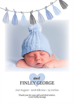 FOLDED Personalized Baby Boy Thank You Cards with Own Photo | Personal Moments | Order Now!