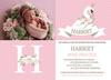 FOLDED Make Baby Girl Thank You Cards with Your Own Photo | Personal Moments | Personalized Design