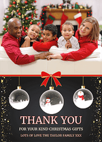 FLAT Pet Photo Christmas Thank You Cards, Christmas Thank You Cards With Photos