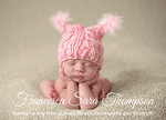 FLAT New Baby Girl Photo Box Thank You Cards