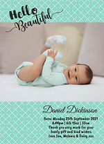 FOLDED Create Lasting Memories with Personalised Baby Thank You Cards with Photo for Boys | Personal Moments