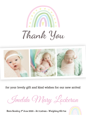 FOLDED personalmoments-thank-you-card-new-rainbow-girl-folded