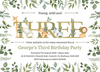 Personalised Jungle Third Birthday Invites