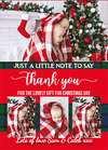 FOLDED Christmas Photo Thank You Cards, Christmas Thank You Card Pack