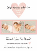 FOLDED Shop Personalized Baby Thank You Cards for Girls | Personal Moments | Upload Your Own Image Today