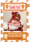 FLAT Photo Insert Christmas Thank You Cards, Personalised Christmas Thank You Cards