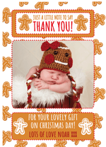 FLAT Photo Insert Christmas Thank You Cards, Personalised Christmas Thank You Cards
