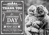 FOLDED Christmas Photo Thank You Cards, Merry Christmas Thank You Cards Personalised