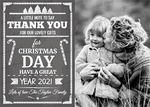 FOLDED Christmas Photo Thank You Cards, Merry Christmas Thank You Cards Personalised