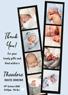 FOLDED photo booth boy thank you note