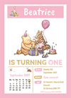 Personalised Pink Winnie The Pooh Invites