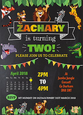 Personalised Jungle Invites