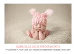 Newborn Girl Thank You Notes FOLDED 