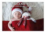 FOLDED Photo Christmas Thank You Cards, Baby Christmas Thank You Card Pack