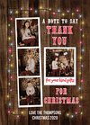 FLAT Family Christmas Thank You Cards Editable