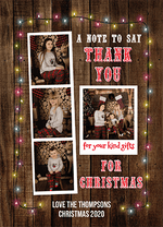 FLAT Family Christmas Thank You Cards Editable