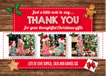 FLAT Pet Photo Christmas Thank You Cards, Christmas Thank You Images