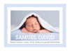 FOLDED Customized New Baby Boy Thank You Cards with Photo | Personalized Baby Thank You Notes