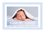 FOLDED Customized New Baby Boy Thank You Cards with Photo | Personalized Baby Thank You Notes