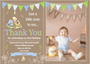 FLAT Winnie The Pooh Baby Boy Thank You Cards