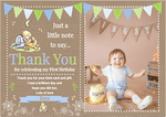 FLAT Winnie The Pooh Baby Boy Thank You Cards