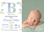 FLAT Personalised New Baby Boy Thank You Cards with Your Own Photos - Customisable Designs and Fast Shipping