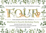 4th Birthday Jungle Invites