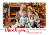 FLAT Christmas Personalised Thank You Cards From New Baby, Xmas Thank You Cards Family Photo