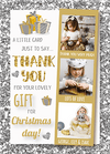 FOLDED Photo Insert Christmas Thank You Cards, Personalised Christmas Thank You Cards