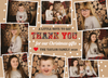 FOLDED Xmas Thank You Cards From Children, Christmas Photo Thank You Cards