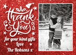 FLAT Thank You For My Christmas Gift, Christmas Thank You Cards Personalised