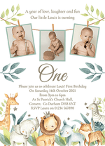 Personalised Jungle Animal Invites With Photo